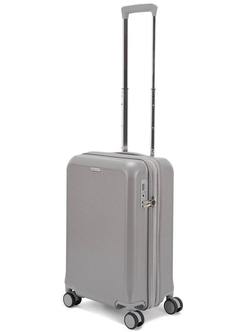 Echolac  Sense 56+67+78 Cm Hardcase Expandable 4-Double Wheeled 3 Piece Luggage Trolley Set - Silver  | Best Price UAE